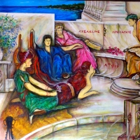 Pictand tabloul ”Atmosfera antica elena!”!