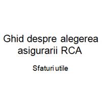 Ghid despre alegerea asigurarii RCA
