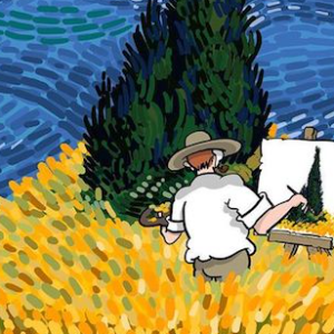 Alireza Karimi Moghaddam-Histoire de la vie de Van Gogh en dessins