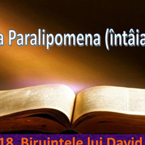 Biblie Vechiul Testament - Cartea întâia Paralipomena (întâia a Cronicilor) Capitolul 18