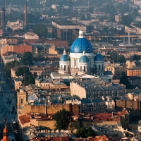 St. Petersburg vue d'un dirigeable