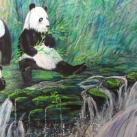 Pictand tabloul ”Ursuleti Panda”