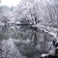 Chinese classical gardens of snow