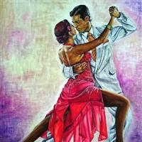 Pictand tabloul  ”Tango cu pasiune, expresivitate, romantism!”