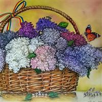Pictand tabloul Parfumul florilor de liliac romanesc!