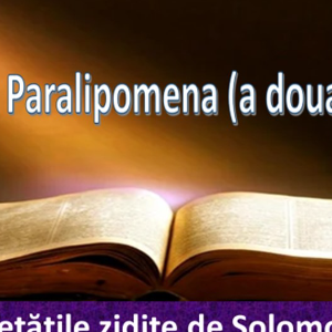 Biblie Vechiul Testament - Cartea a doua Paralipomena (a doua a Cronicilor) Capitolul 8